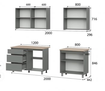 Кухонный гарнитур Денвер 2000 мм белый (СВ) в Реж - rezh.mebel-e96.ru