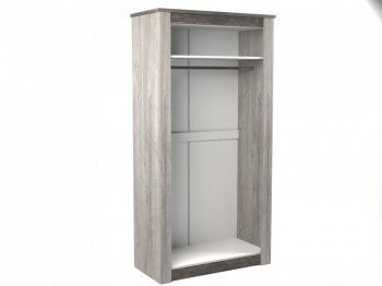 Шкаф 1100 мм 2-х дверный Денвер Риббек серый (СБК) в Реж - rezh.mebel-e96.ru