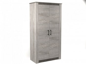 Шкаф 1100 мм 2-х дверный Денвер Риббек серый (СБК) в Реж - rezh.mebel-e96.ru