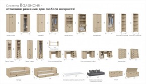 Комод 5ящ Валенсия Дуб сонома (Имп) в Реж - rezh.mebel-e96.ru