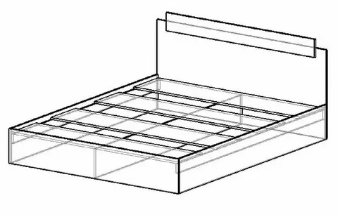 Кровать двуспальная Эко 1600 белый (Эра) в Реж - rezh.mebel-e96.ru