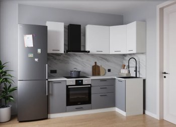 Угловой кухонный гарнитур Элеганция 2200*1000 мм (Sanvut) в Реж - rezh.mebel-e96.ru