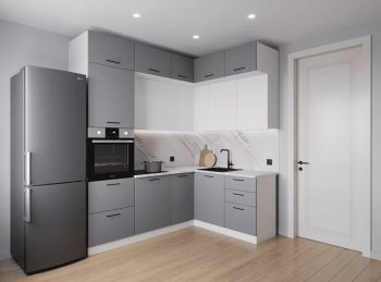 Кухонный гарнитур угловой Элеганция 2200*1700 мм (Санвут) в Реж - rezh.mebel-e96.ru