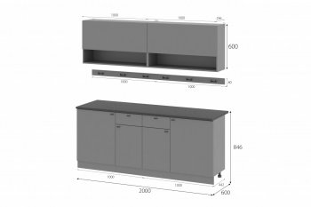 Кухонный гарнитур Энни 2000 мм (МИ) в Реж - rezh.mebel-e96.ru