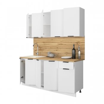 КУхонный гарнитур Эстетик 1800 мм белый (Сурская) в Реж - rezh.mebel-e96.ru