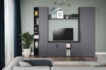 Шкаф торцевой Эйр 16.323 графит (Моби) в Реж - rezh.mebel-e96.ru