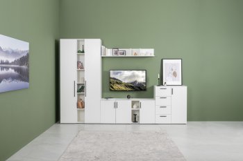 Стенка Эйр модульная, белый (Моби) в Реж - rezh.mebel-e96.ru