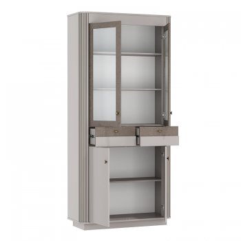 Шкаф витрина 34.05 Фантазия кашемир (Олмеко) в Реж - rezh.mebel-e96.ru