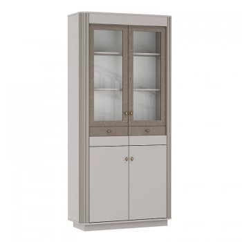 Шкаф витрина 34.05 Фантазия кашемир (Олмеко) в Реж - rezh.mebel-e96.ru