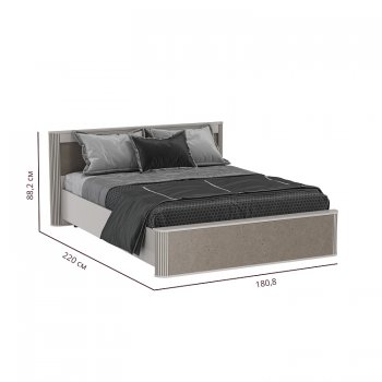 Кровать двуспальная Фантазия 34.25 - 02 кашемир (Олмеко) в Реж - rezh.mebel-e96.ru