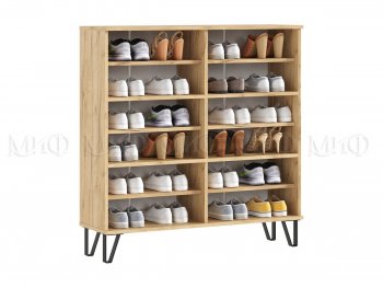 Обувница Флэш крафт/грин (Миф) в Реж - rezh.mebel-e96.ru