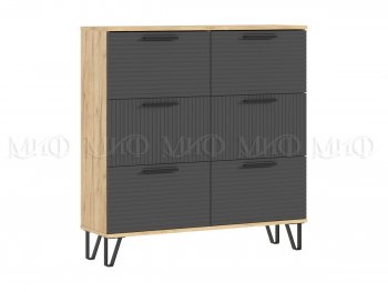 Обувница Флэш крафт/графит (Миф) в Реж - rezh.mebel-e96.ru