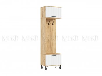 Прихожая Флэш (шкаф с вешалками) крафт/белый (Миф) в Реж - rezh.mebel-e96.ru