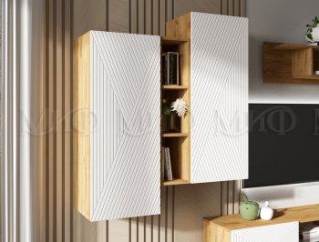 Стенка Флэш крафт/белый (Миф) в Реж - rezh.mebel-e96.ru