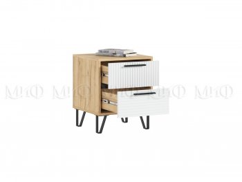 Тумба прикроватная Флэш крафт/белый, 2 шт (Миф) в Реж - rezh.mebel-e96.ru