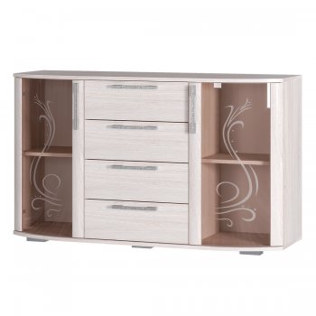 Комод Флорида ясень белый (БТС) в Реж - rezh.mebel-e96.ru