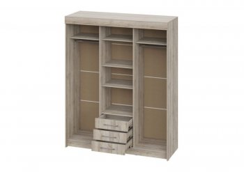 Шкаф-купе 1700 мм Фортуна (Дуб крафт серый) (ИЦ) в Реж - rezh.mebel-e96.ru