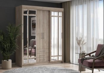 Шкаф-купе 1700 мм Фортуна (Дуб крафт серый) (ИЦ) в Реж - rezh.mebel-e96.ru