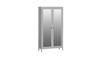 Шкаф для одежды 2-х дв. с зеркальными дв. Фрея (СБК) в Реж - rezh.mebel-e96.ru