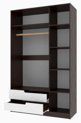 Шкаф 1200 мм 3-х створчатый Гавана белый (Текс) в Реж - rezh.mebel-e96.ru