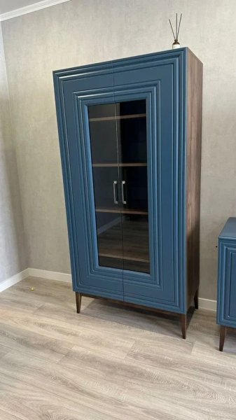 Витрина Гориция ШР-2 Сапфировый (БМ) в Реж - rezh.mebel-e96.ru