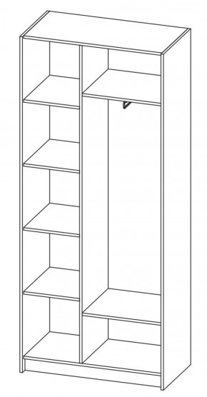 Шкаф 900 мм Дарья (полки + выдвижная штанга) в Реж - rezh.mebel-e96.ru