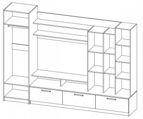 Гостиная Ева (ЯШ светлый/МДФ белый глянец) в Реж - rezh.mebel-e96.ru