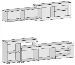 Гостиная Канзас (Дуб Золотой/Белый бриллиант) в Реж - rezh.mebel-e96.ru