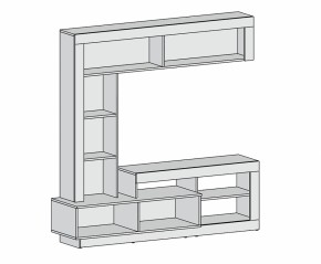 Гостиная Омаха (темное дерево/белый бриллиант) в Реж - rezh.mebel-e96.ru