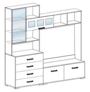 Стенка Яна вариант-1 (СтендМ) в Реж - rezh.mebel-e96.ru