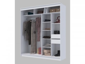 Шкаф-купе 2000 мм Гранд-1 ЛДСП, белый гладкий (Эра) в Реж - rezh.mebel-e96.ru