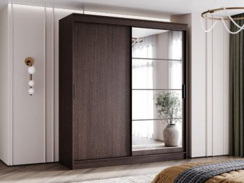 Шкаф-купе 2000 мм Гранд-1 ЛДСП/Зеркало, венге (Эра) в Реж - rezh.mebel-e96.ru