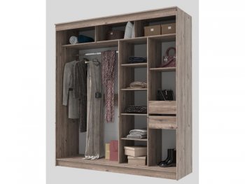 Шкаф-купе 2000 мм Гранд-1 ЛДСП/Зеркало, дуб горный (Эра) в Реж - rezh.mebel-e96.ru