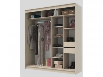 Шкаф-купе 2000 мм Гранд-1 ЛДСП/Зеркало, Сатин (Эра) в Реж - rezh.mebel-e96.ru