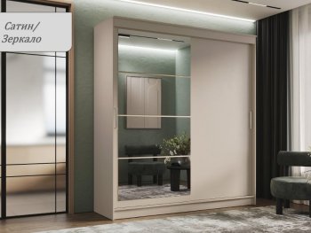 Шкаф-купе 2000 мм Гранд-1 ЛДСП/Зеркало, Сатин (Эра) в Реж - rezh.mebel-e96.ru