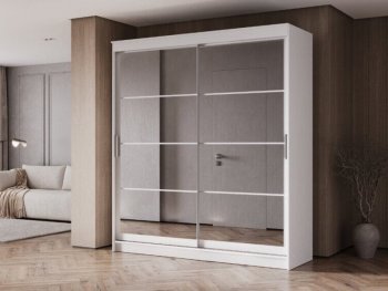 Шкаф-купе 2000 мм Гранд-1 зеркало/зеркало, белый (Эра) в Реж - rezh.mebel-e96.ru