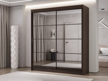 Шкаф-купе 2000 мм Гранд-1 зеркало/зеркало, венге (Эра) в Реж - rezh.mebel-e96.ru