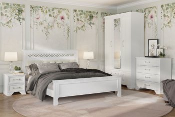 Спальный гарнитур Грация (лак) Белый (модульный) (БМ) в Реж - rezh.mebel-e96.ru