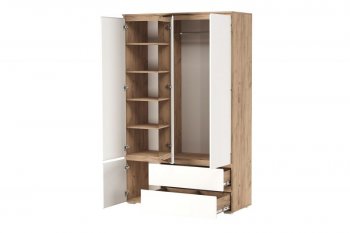 Шкаф 1300 мм 4С2Я с 1 зерк. Гретта крафт золотой (Памир) в Реж - rezh.mebel-e96.ru