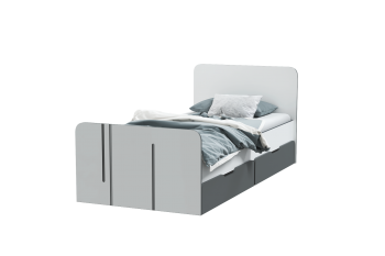 Кровать с ящиками Грей (МЛК) в Реж - rezh.mebel-e96.ru