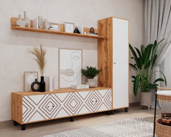 Стенка HYGGE комп.1 ромбы (Мама) в Реж - rezh.mebel-e96.ru