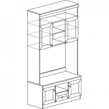 Шкаф многоцелевой Инна 610 денвер светлый (Яна) в Реж - rezh.mebel-e96.ru