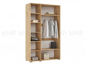 Шкаф 1350 мм Ирис с антресолью, крафт/графит (Миф) в Реж - rezh.mebel-e96.ru