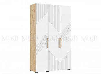 Шкаф 1350 мм Ирис с антресолью, крафт/белый (Миф) в Реж - rezh.mebel-e96.ru