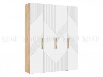 Шкаф 1800 мм Ирис с антресолью крафт/белый (Миф) в Реж - rezh.mebel-e96.ru