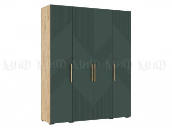 Шкаф 1800 мм Ирис с антресолью крафт/грин (Миф) в Реж - rezh.mebel-e96.ru