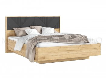 Кровать парящая Ирис крафт/графит с подсветкой (Миф) в Реж - rezh.mebel-e96.ru