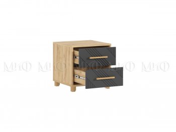 Тумба прикроватная Ирис крафт/графит, 2 шт (Миф) в Реж - rezh.mebel-e96.ru