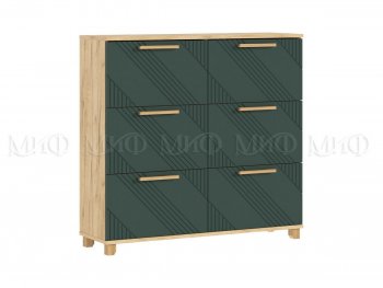 Обувница Ирис крафт/грин (Миф) в Реж - rezh.mebel-e96.ru