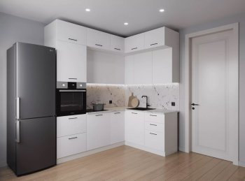 Кухонный гарнитур угловой Жемчуг 2200*1700 мм (Санвут) в Реж - rezh.mebel-e96.ru